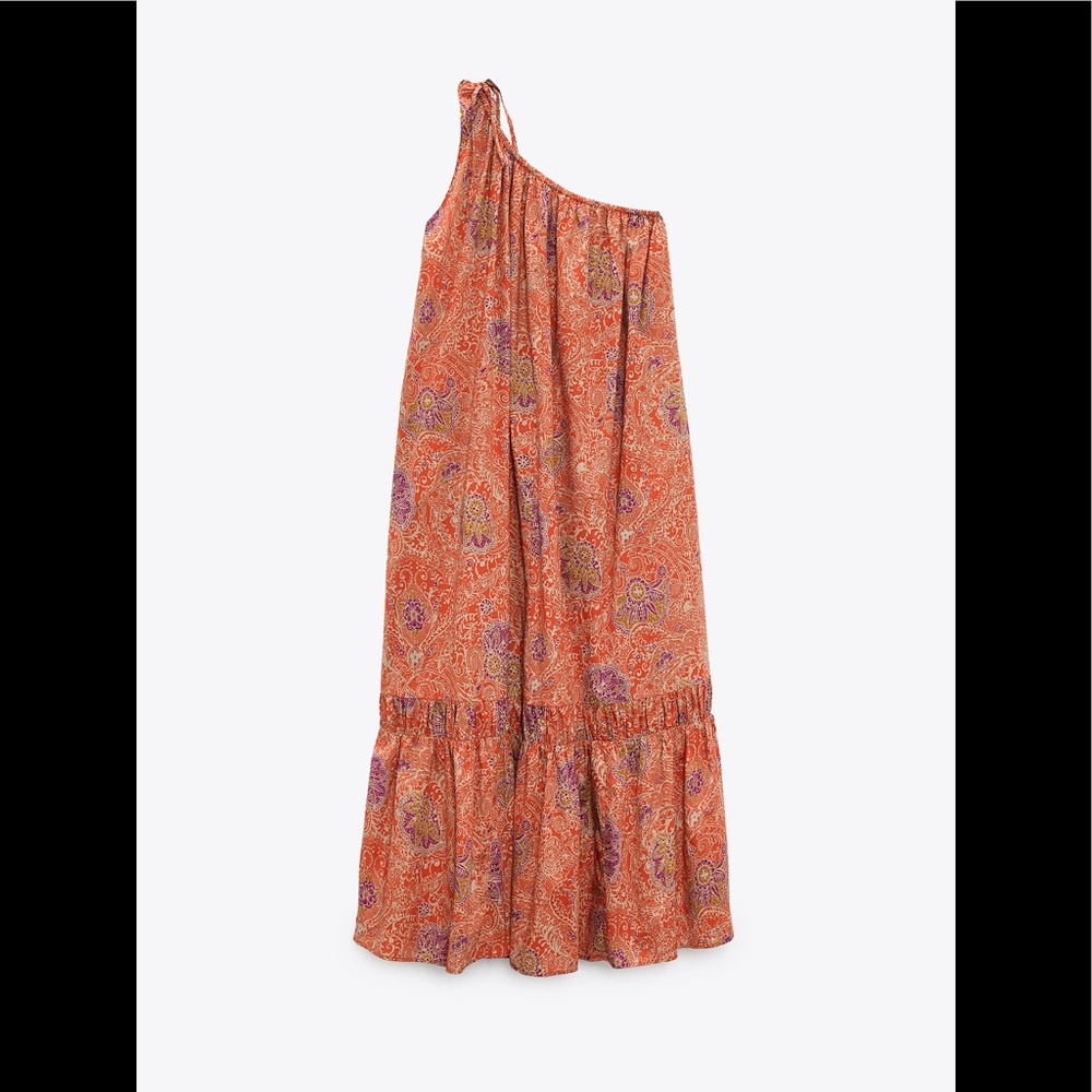 PRINTED ASYMMETRIC DRESS